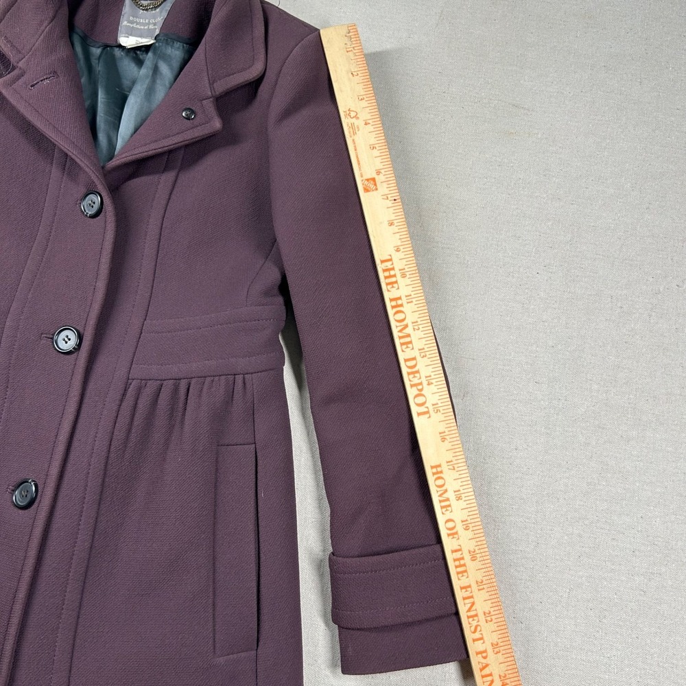 J. Crew Coat Double Cloth Sz 2 Manifattura di Carmignano Dark Pink Purple - Picture 9 of 10